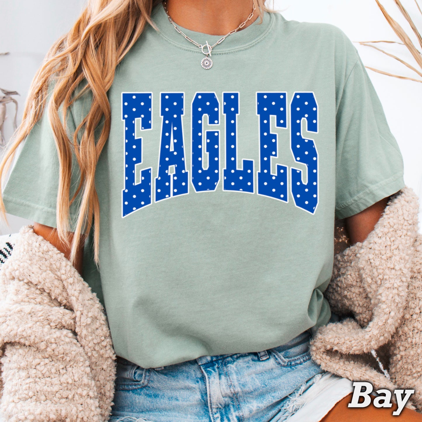 Eagles Polka Dot Comfort Color Graphic Tee