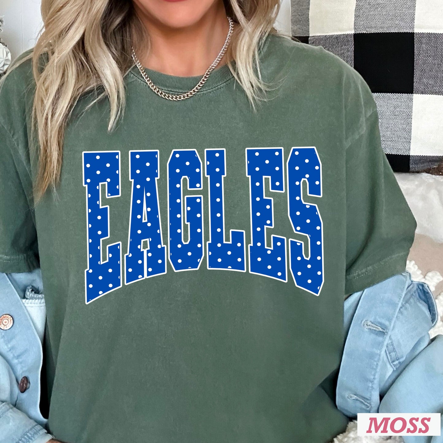 Eagles Polka Dot Comfort Color Graphic Tee