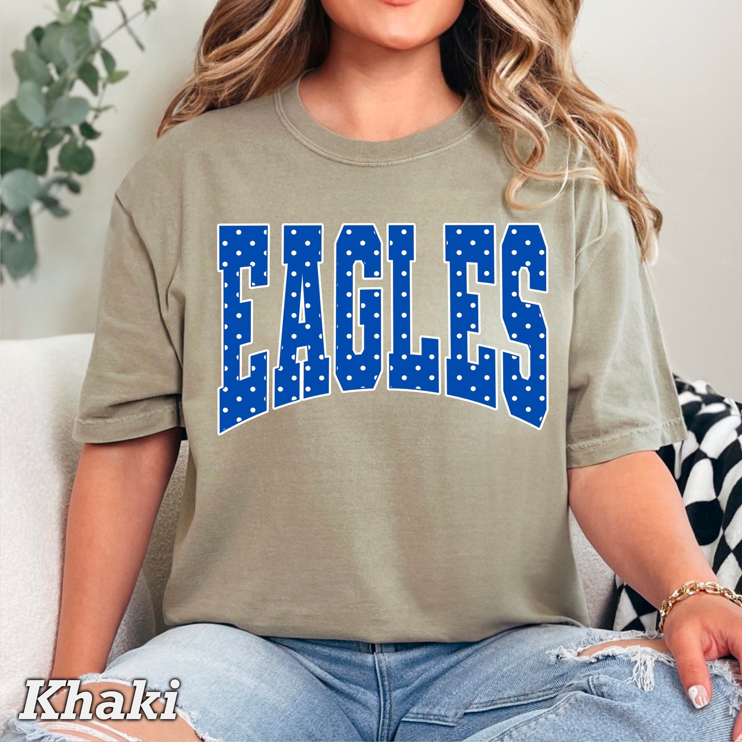 Eagles Polka Dot Comfort Color Graphic Tee