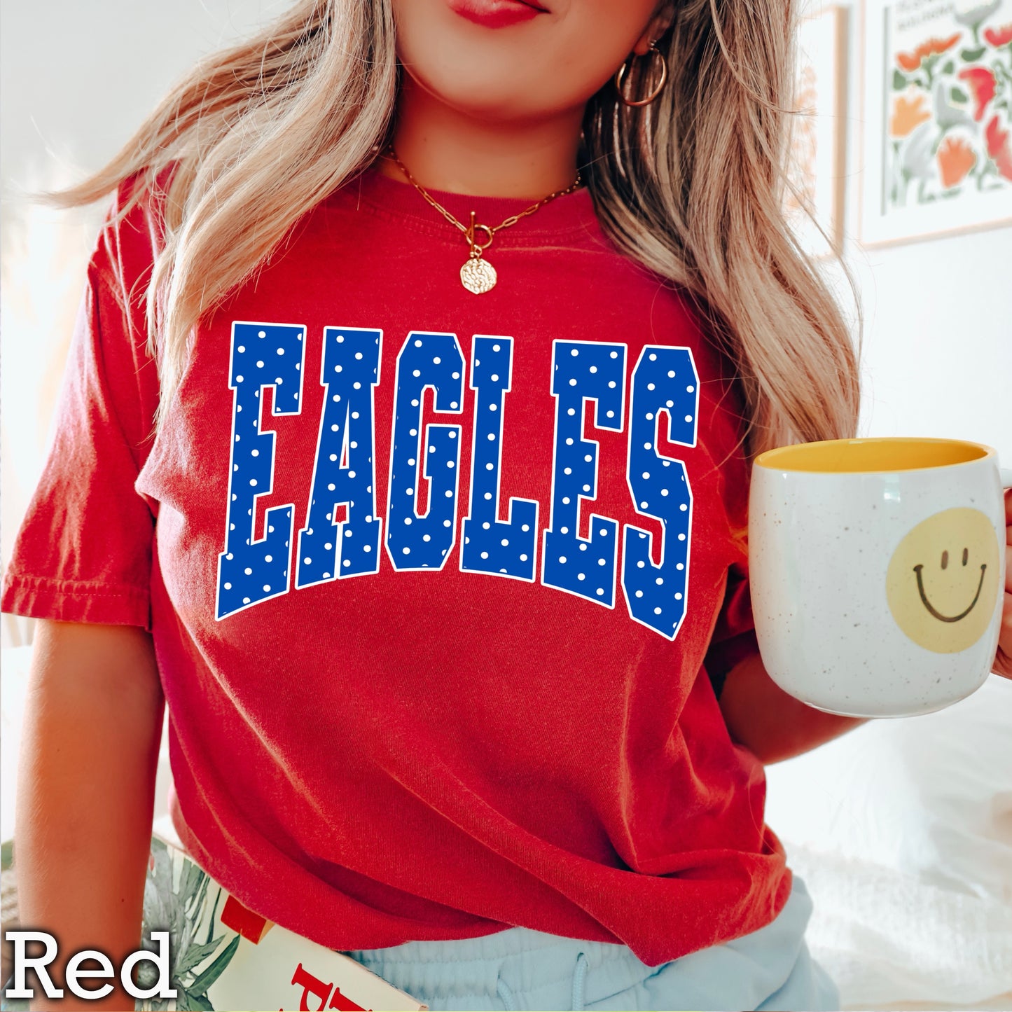 Eagles Polka Dot Comfort Color Graphic Tee