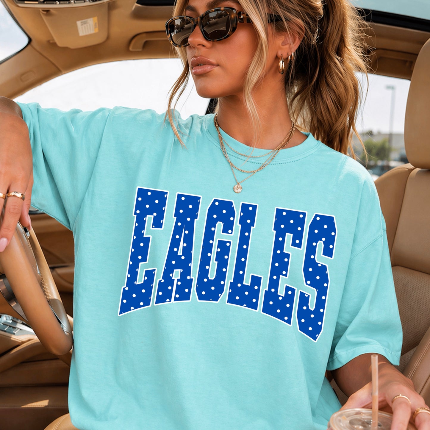 Eagles Polka Dot Comfort Color Graphic Tee