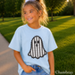 Lace Ghost Halloween Youth Comfort Color T-Shirt