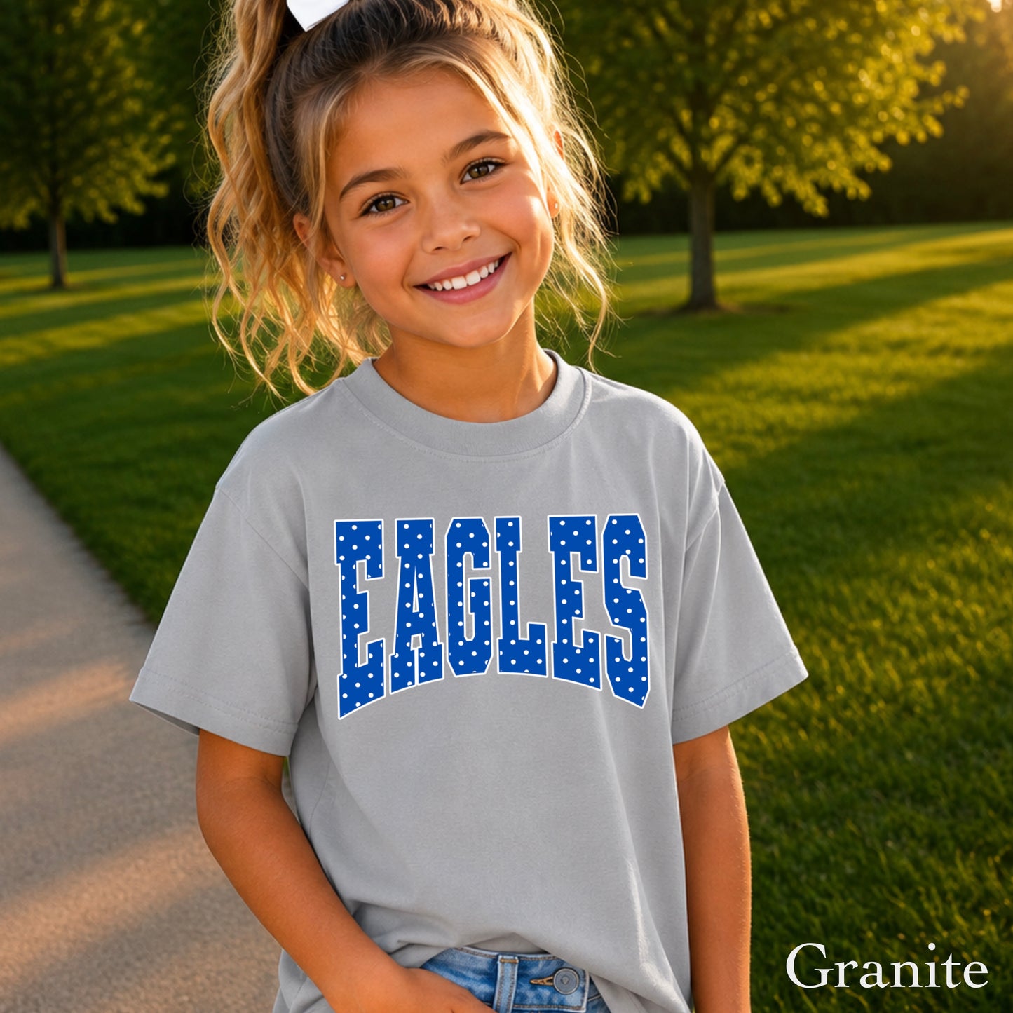 Eagles Polka Dot Youth Comfort Color T-Shirt