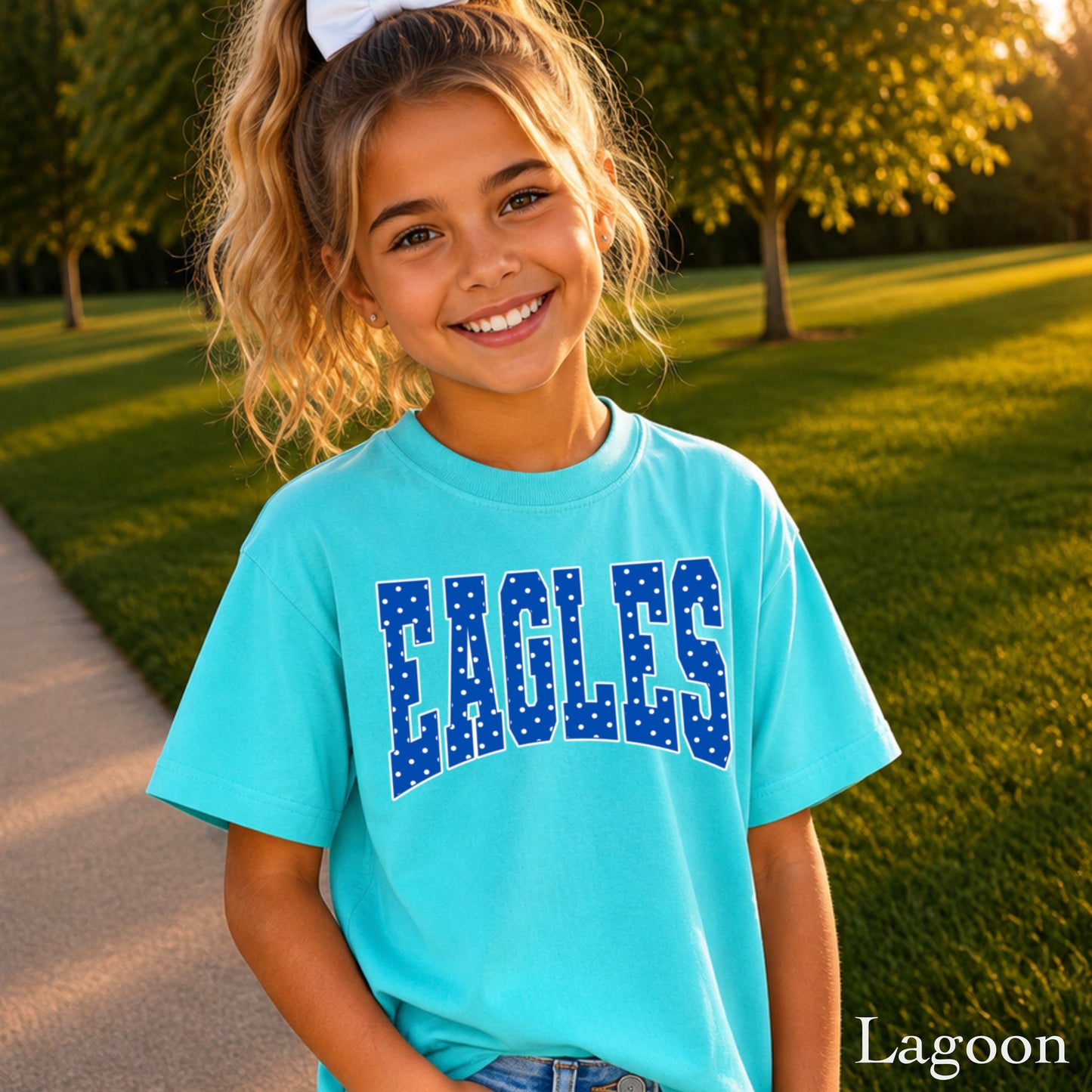 Eagles Polka Dot Youth Comfort Color T-Shirt