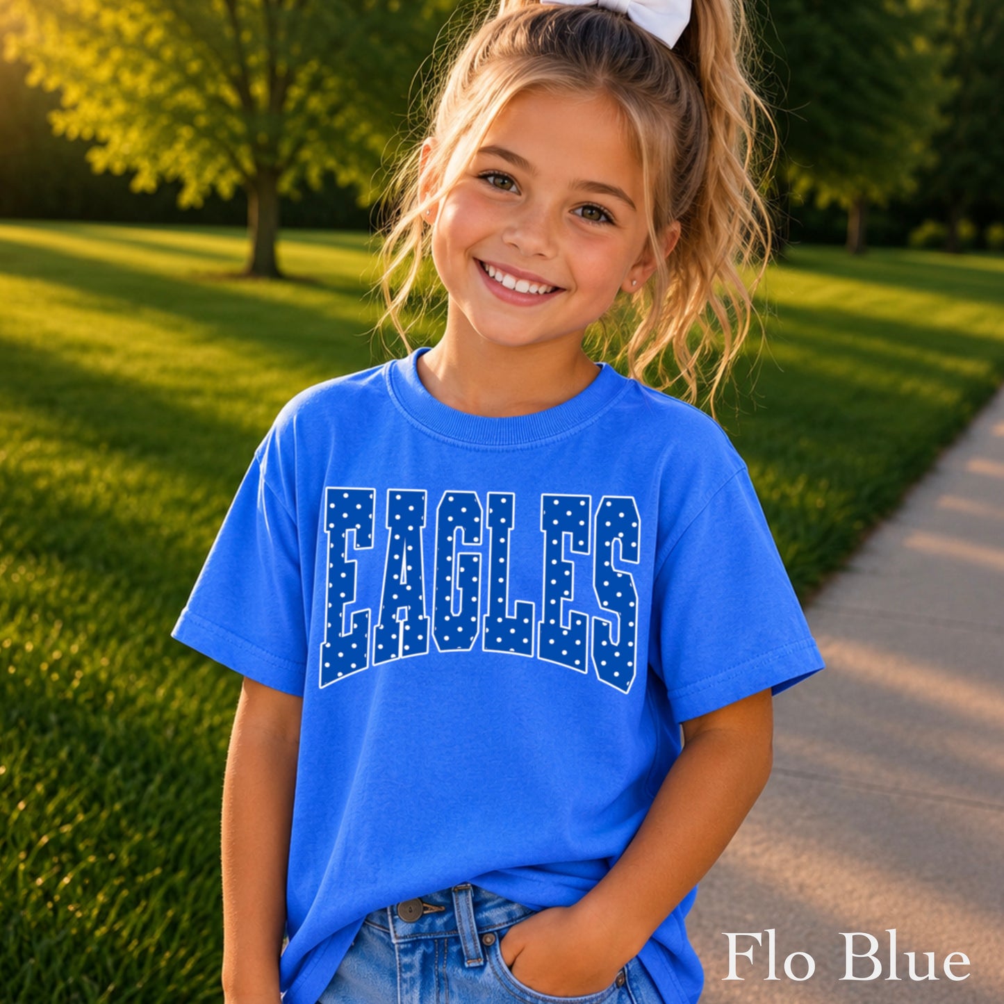 Eagles Polka Dot Youth Comfort Color T-Shirt