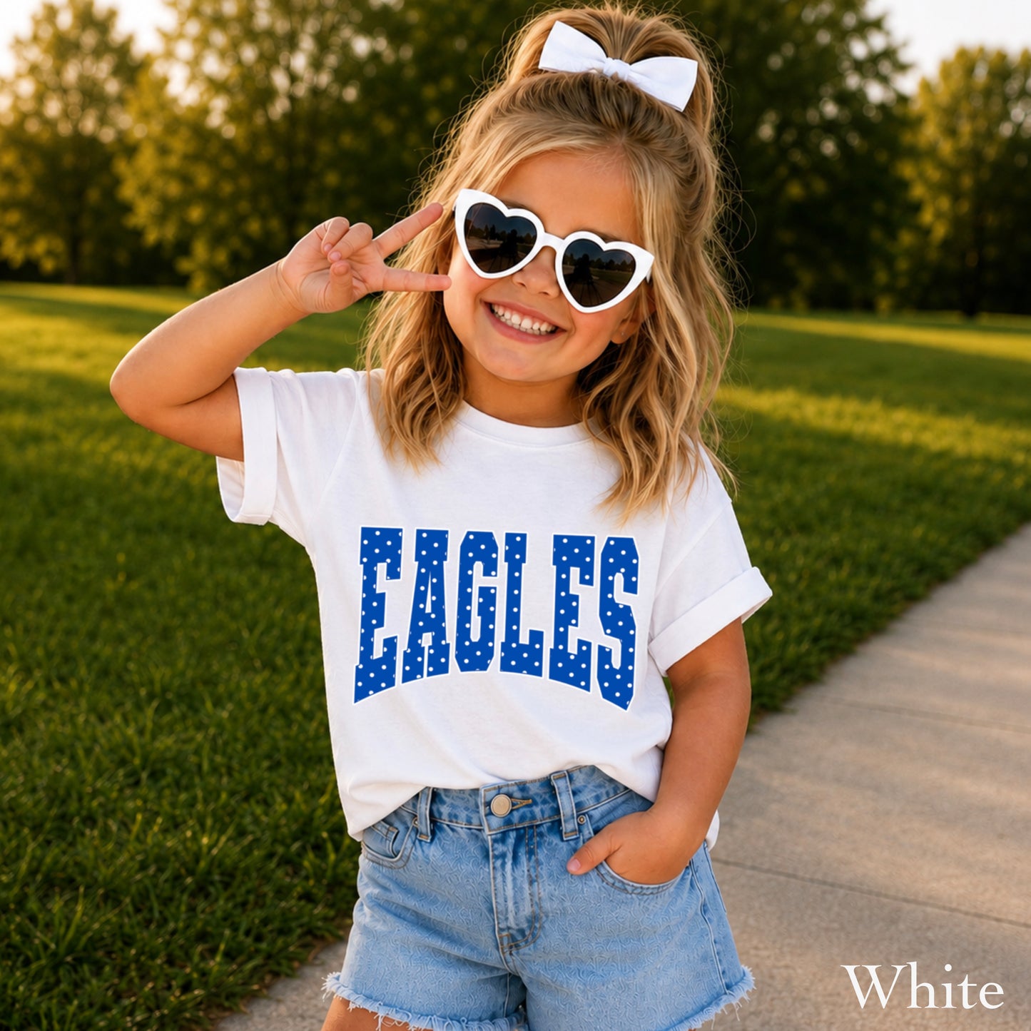 Eagles Polka Dot Youth Comfort Color T-Shirt