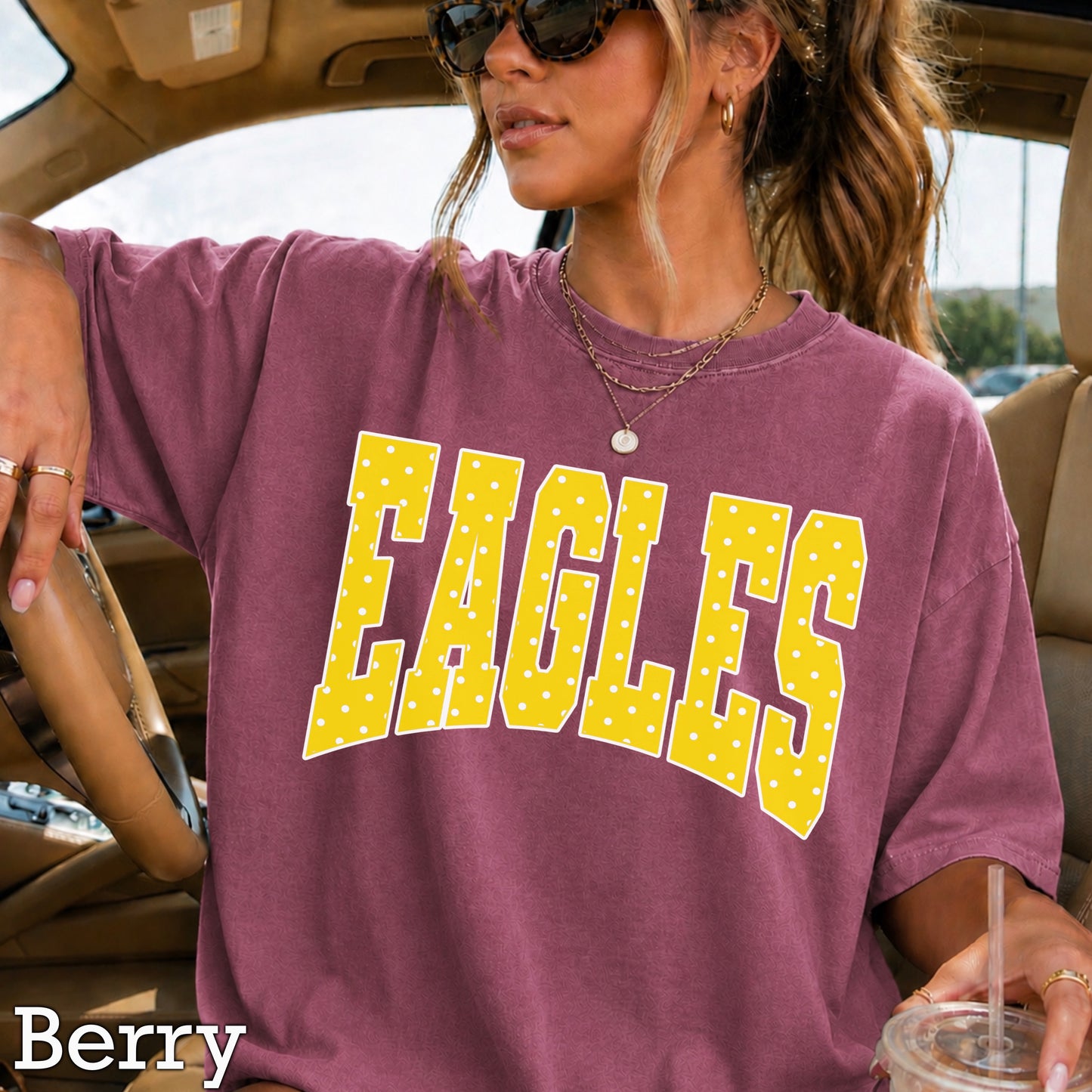 Eagles Polka Dot Comfort Color Graphic Tee
