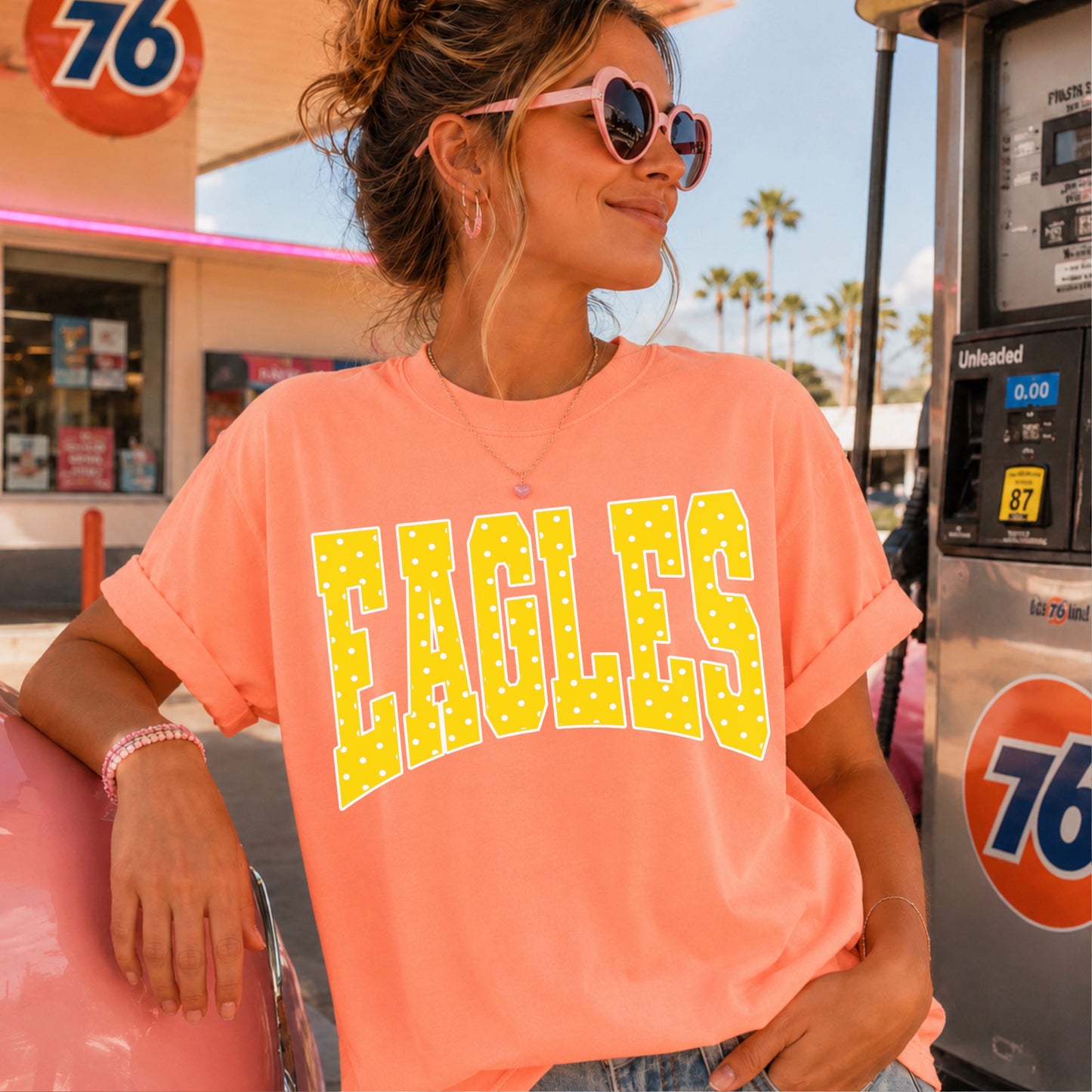 Eagles Polka Dot Comfort Color Graphic Tee
