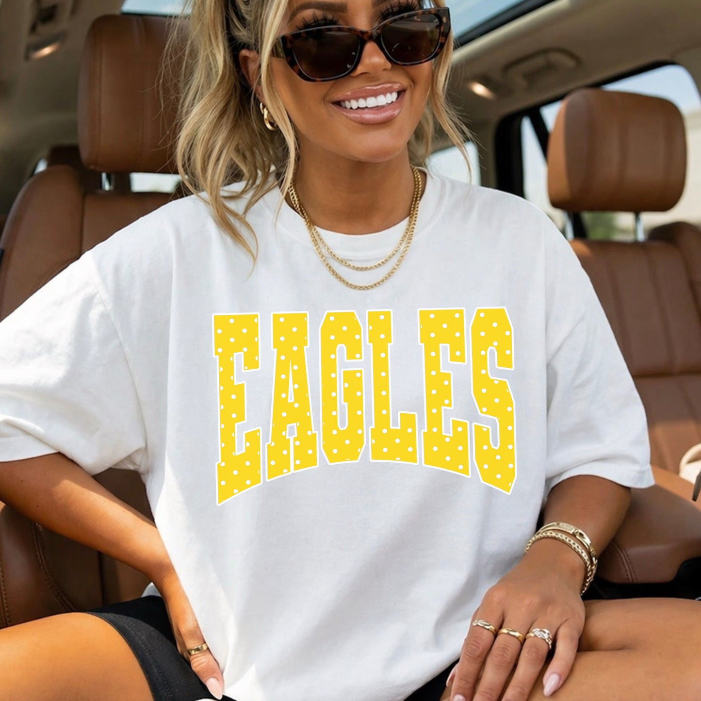Eagles Polka Dot Comfort Color Graphic Tee