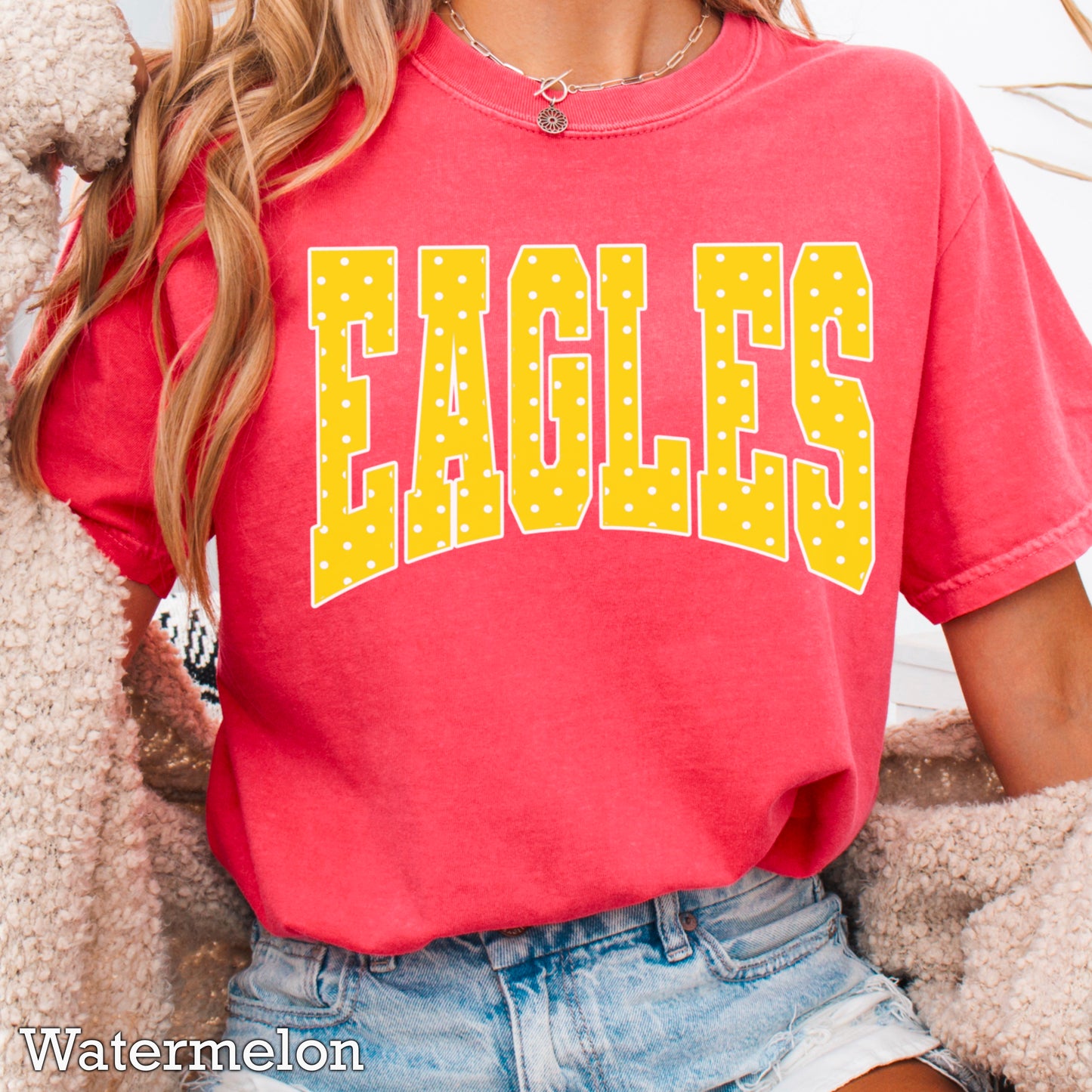 Eagles Polka Dot Comfort Color Graphic Tee