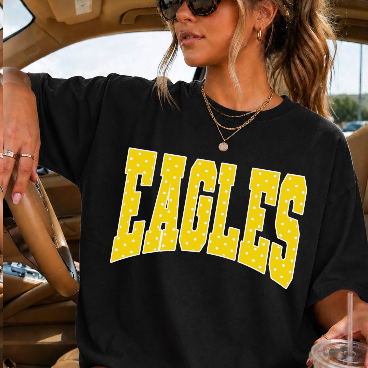 Eagles Polka Dot Comfort Color Graphic Tee