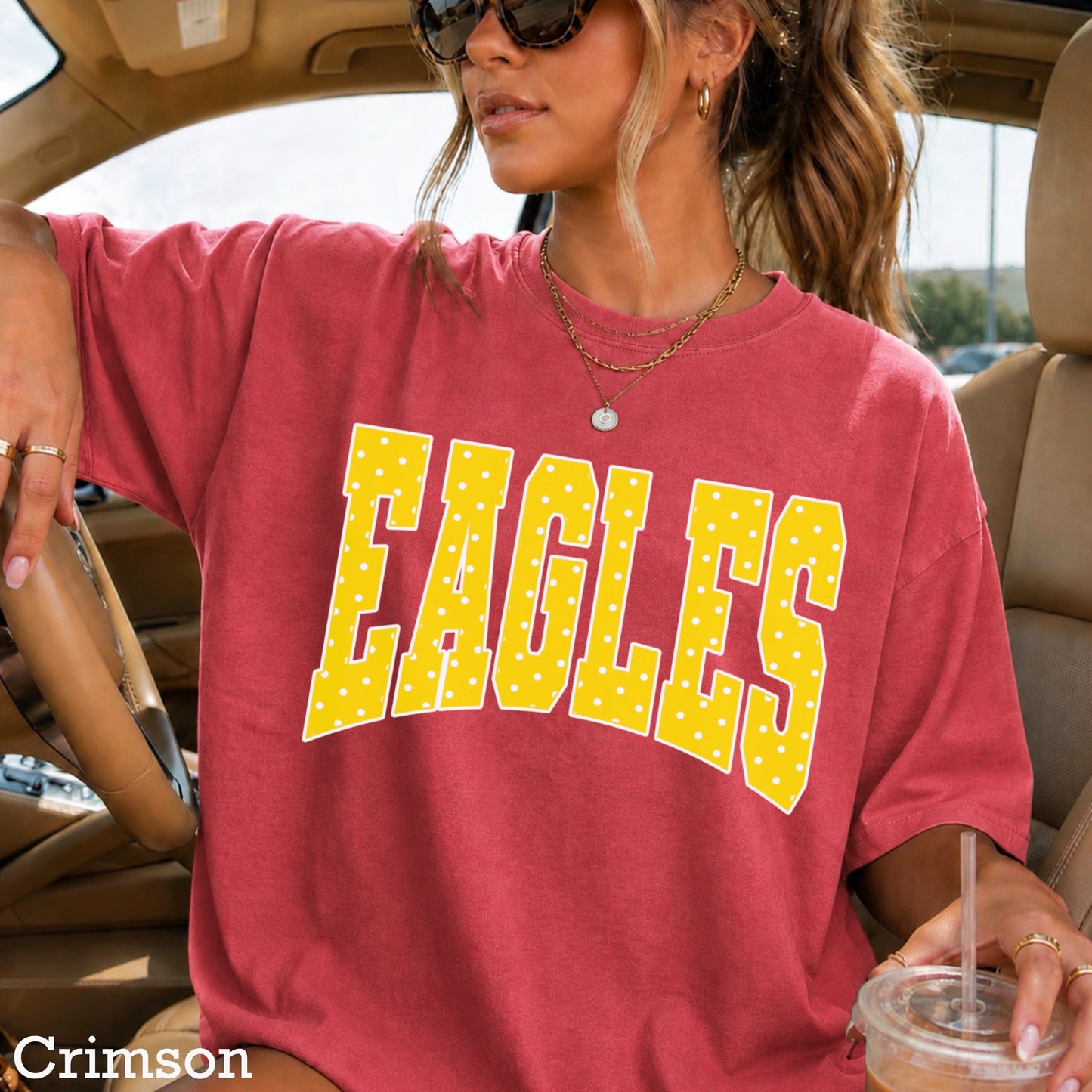 Eagles Polka Dot Comfort Color Graphic Tee