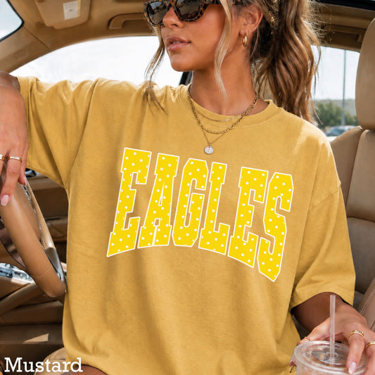 Eagles Polka Dot Comfort Color Graphic Tee
