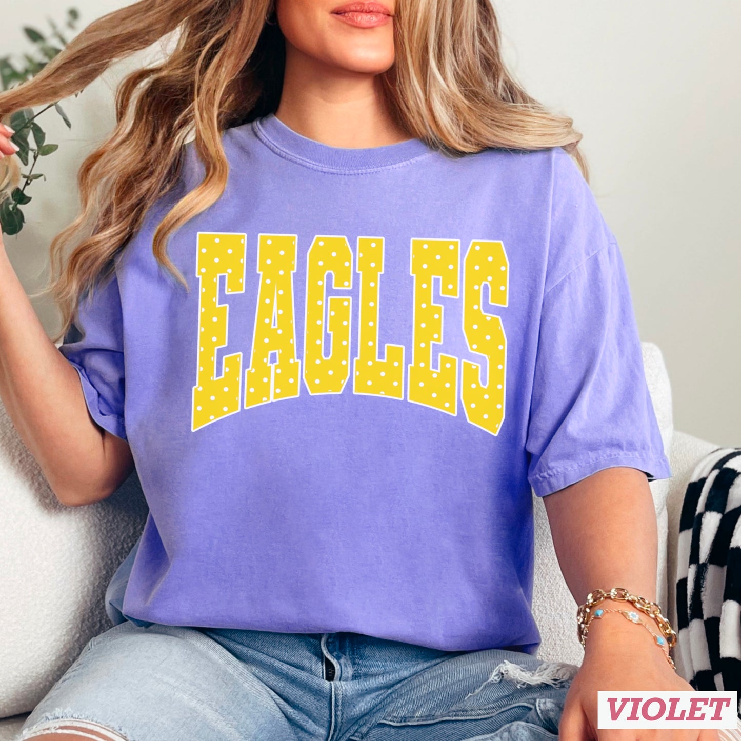 Eagles Polka Dot Comfort Color Graphic Tee