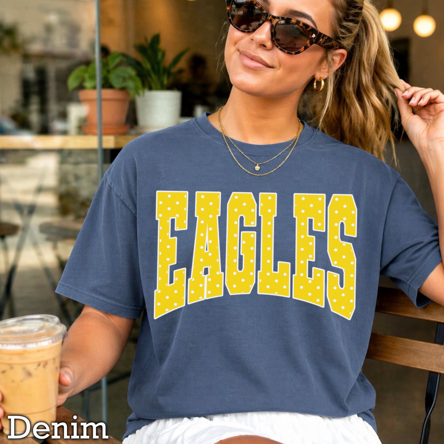 Eagles Polka Dot Comfort Color Graphic Tee