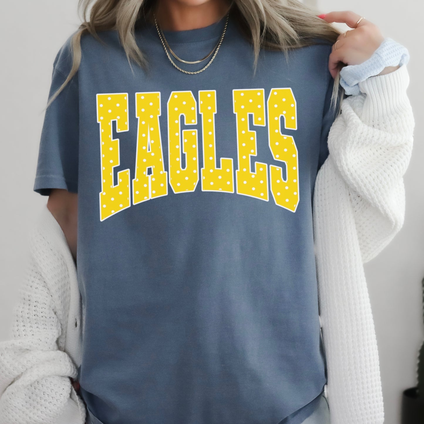 Eagles Polka Dot Comfort Color Graphic Tee