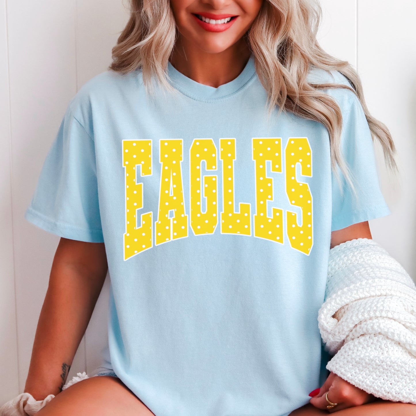 Eagles Polka Dot Comfort Color Graphic Tee
