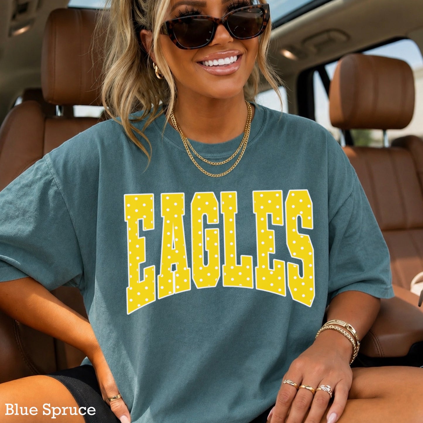 Eagles Polka Dot Comfort Color Graphic Tee