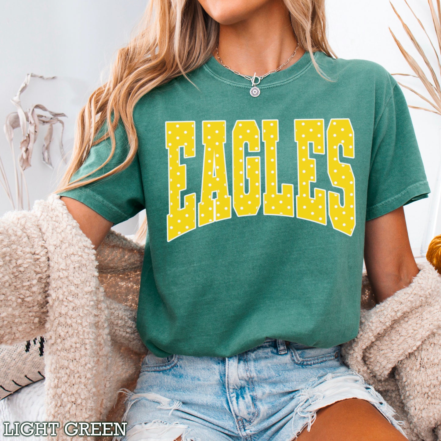 Eagles Polka Dot Comfort Color Graphic Tee