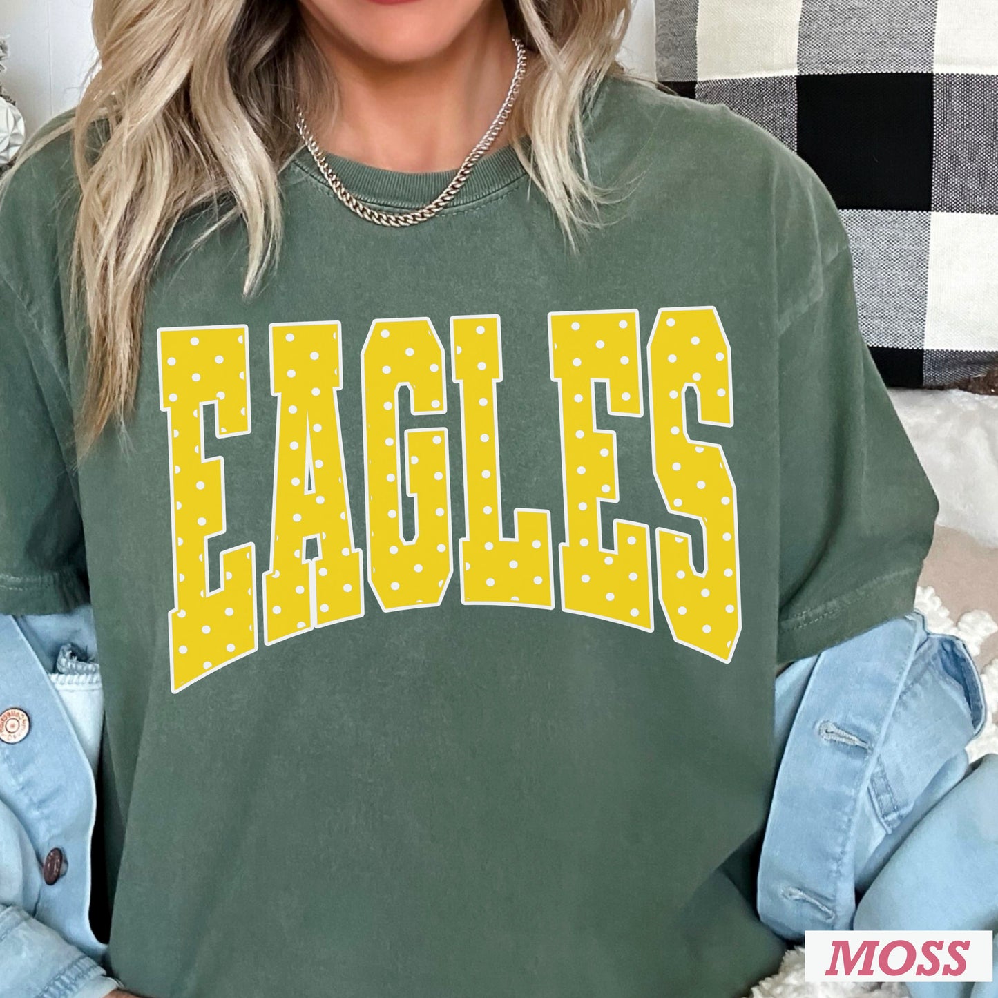 Eagles Polka Dot Comfort Color Graphic Tee
