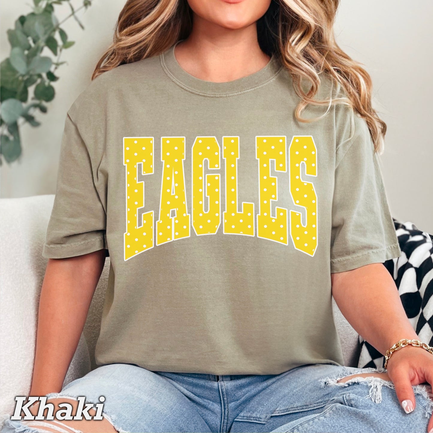 Eagles Polka Dot Comfort Color Graphic Tee