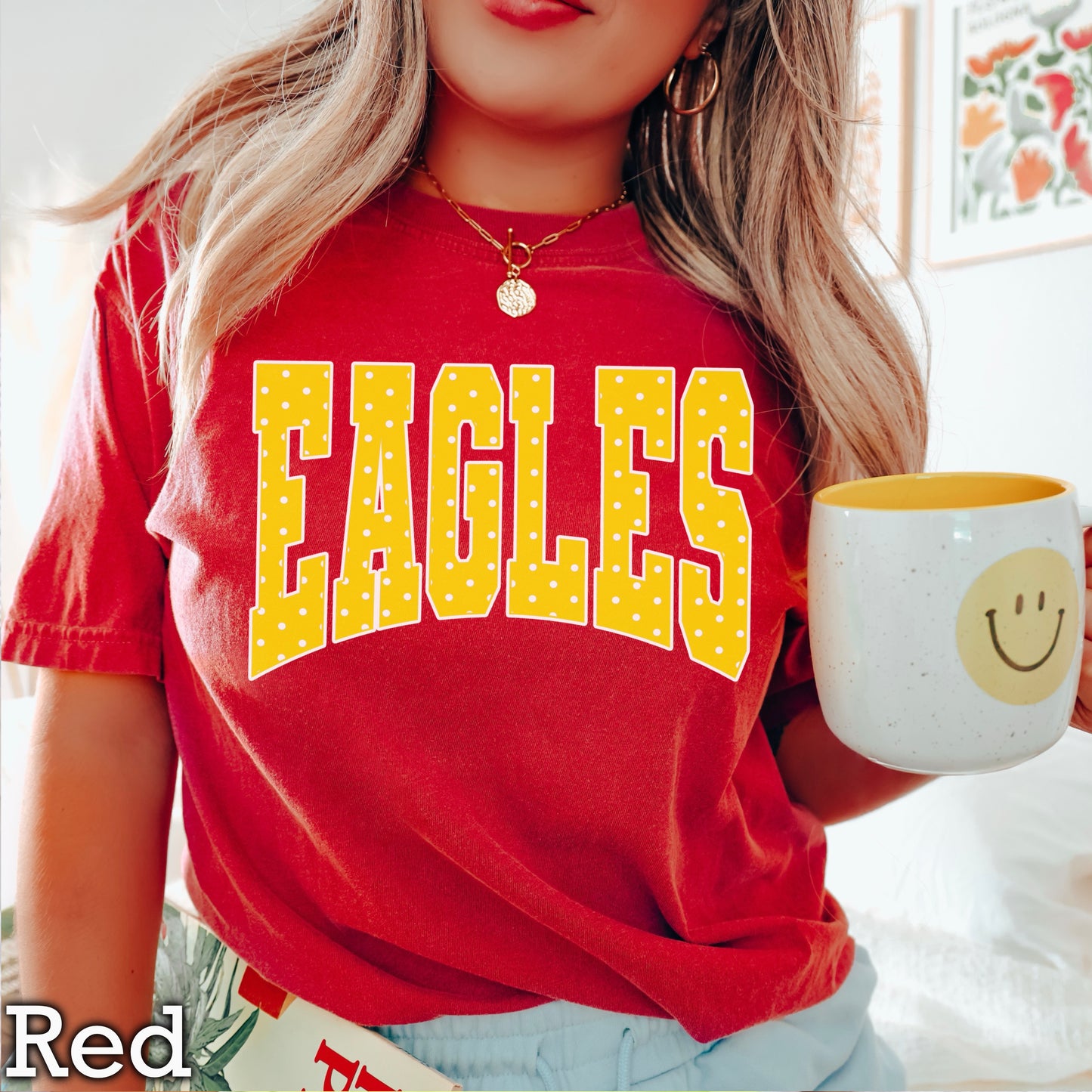 Eagles Polka Dot Comfort Color Graphic Tee