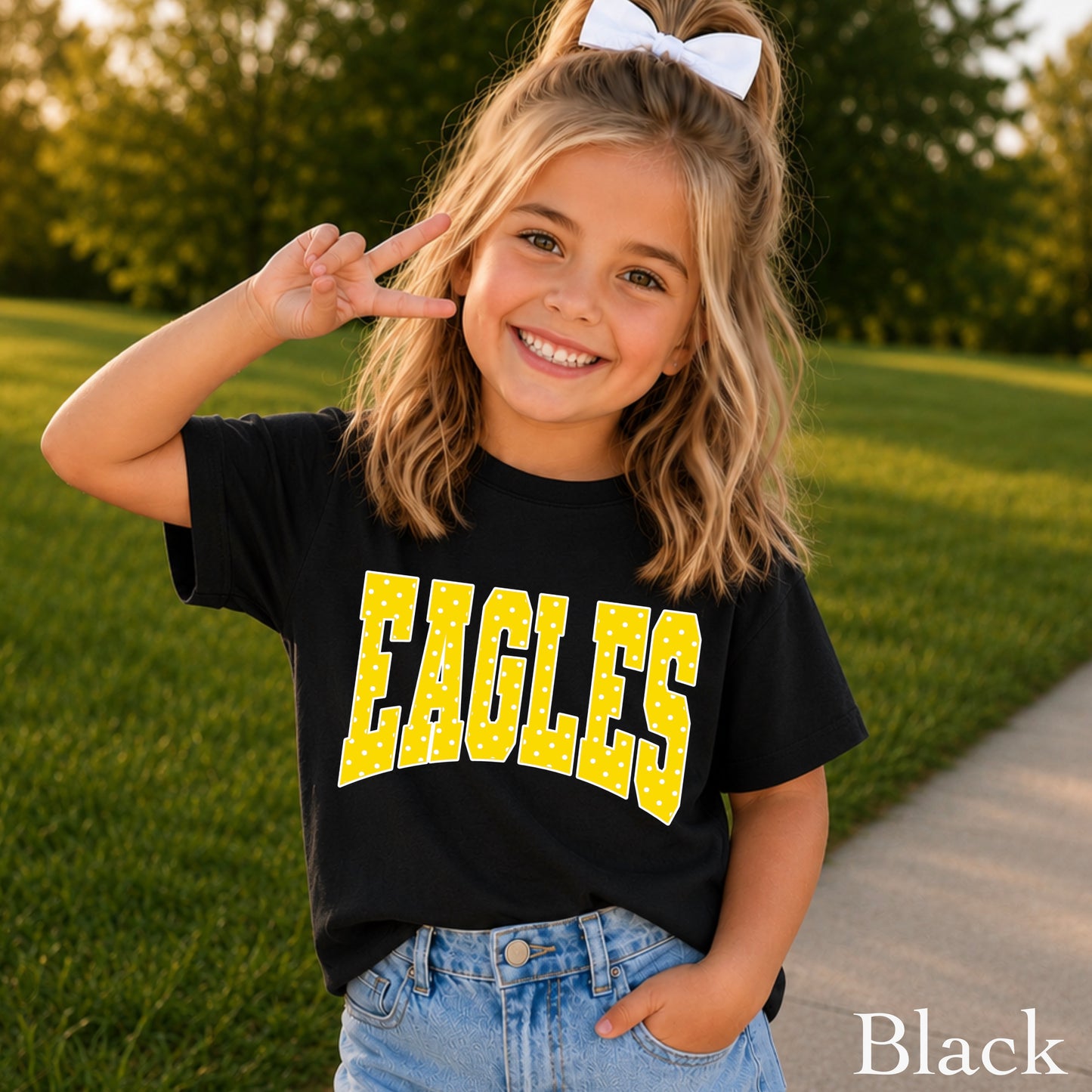 Eagles Polka Dot Youth Comfort Color T-Shirt