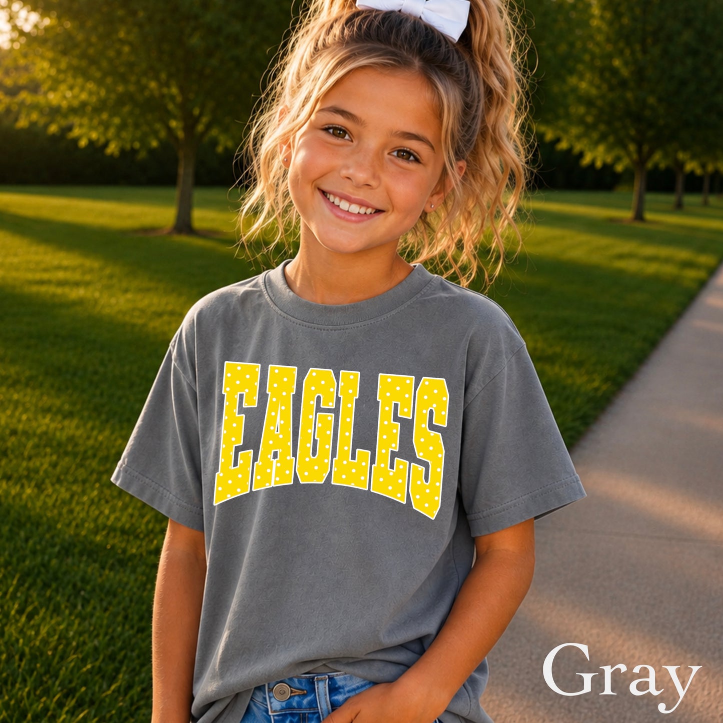 Eagles Polka Dot Youth Comfort Color T-Shirt