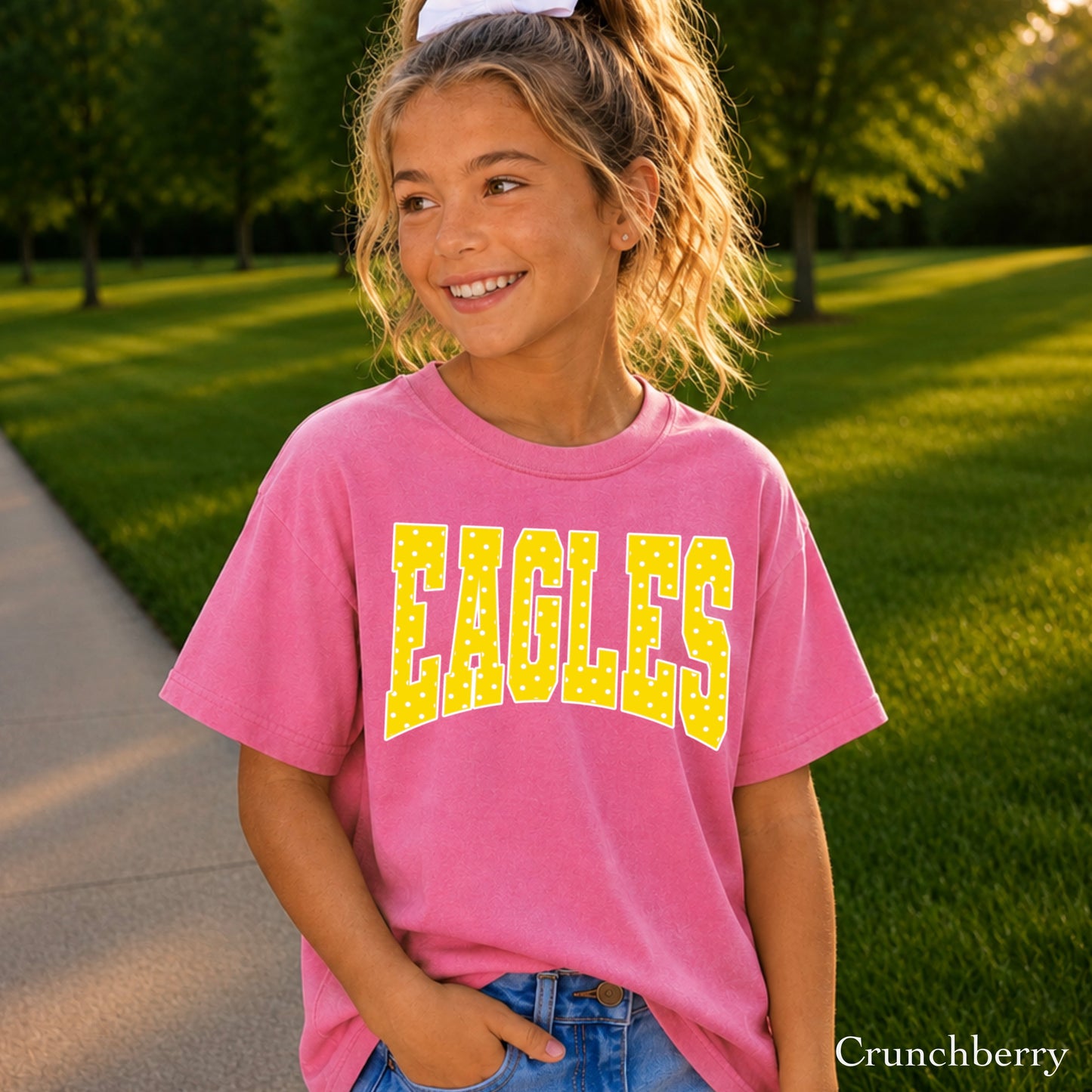 Eagles Polka Dot Youth Comfort Color T-Shirt