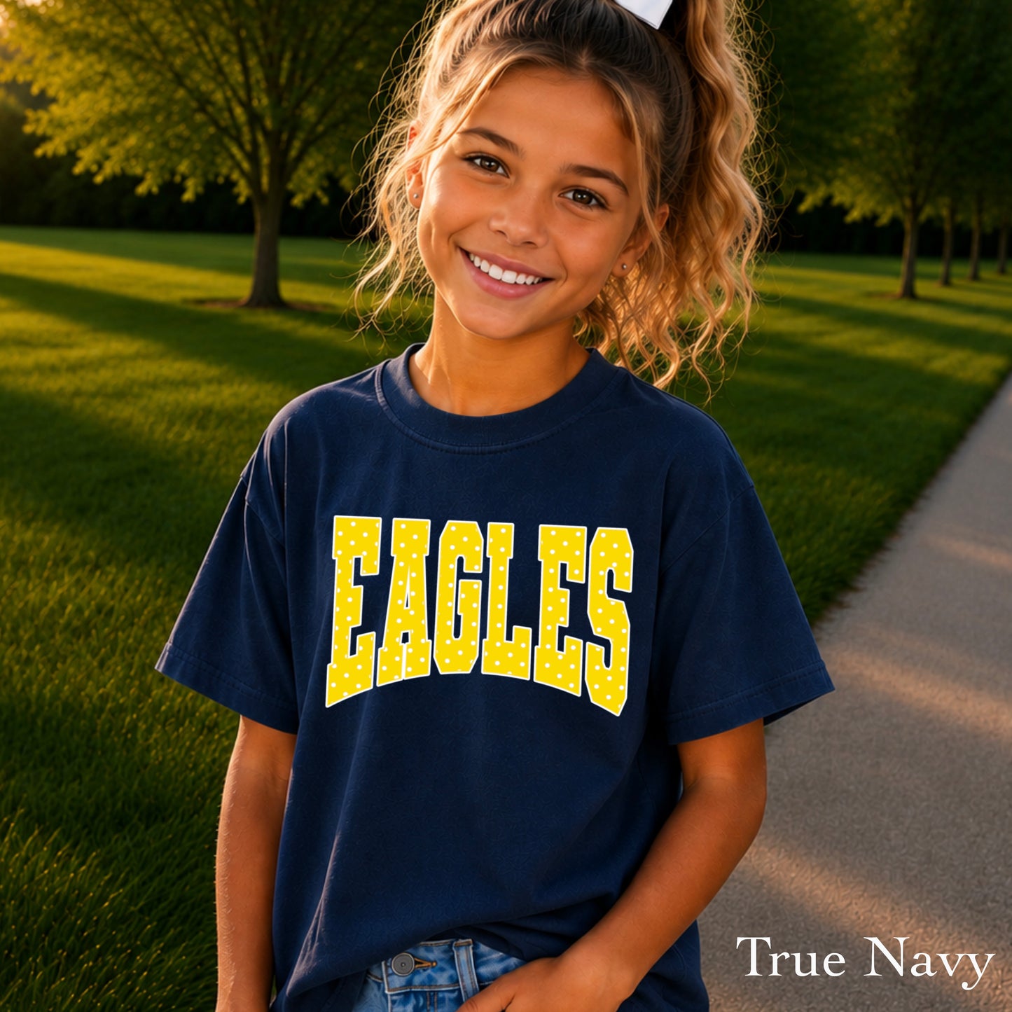 Eagles Polka Dot Youth Comfort Color T-Shirt