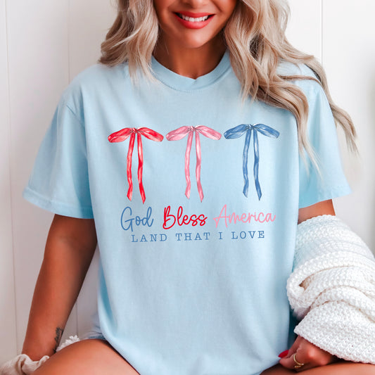 God Bless America Comfort Color Graphic Tee