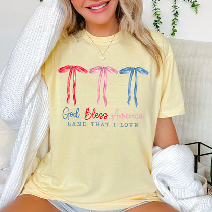 God Bless America Comfort Color Graphic Tee
