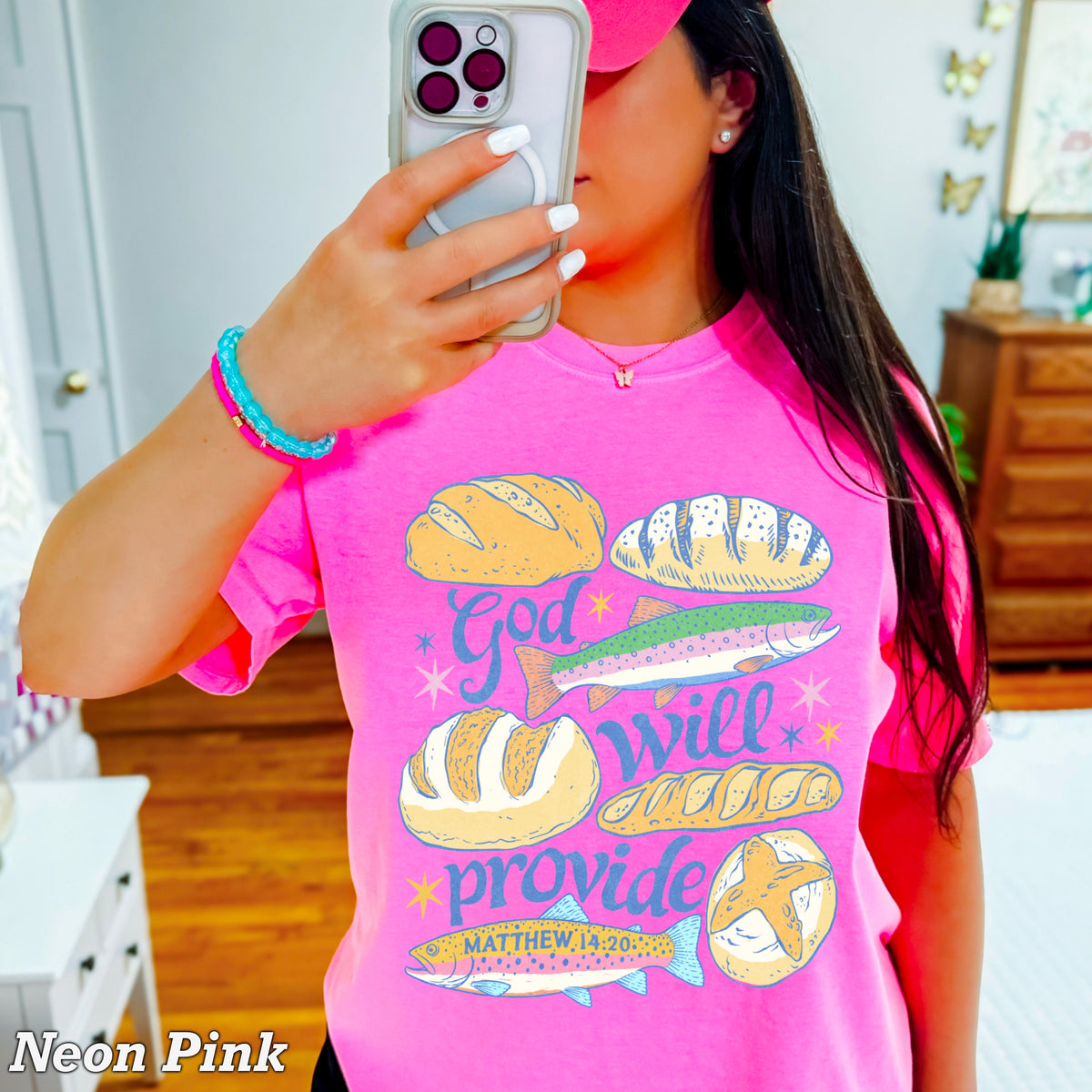 God Will Provide Comfort Color Graphic Tee