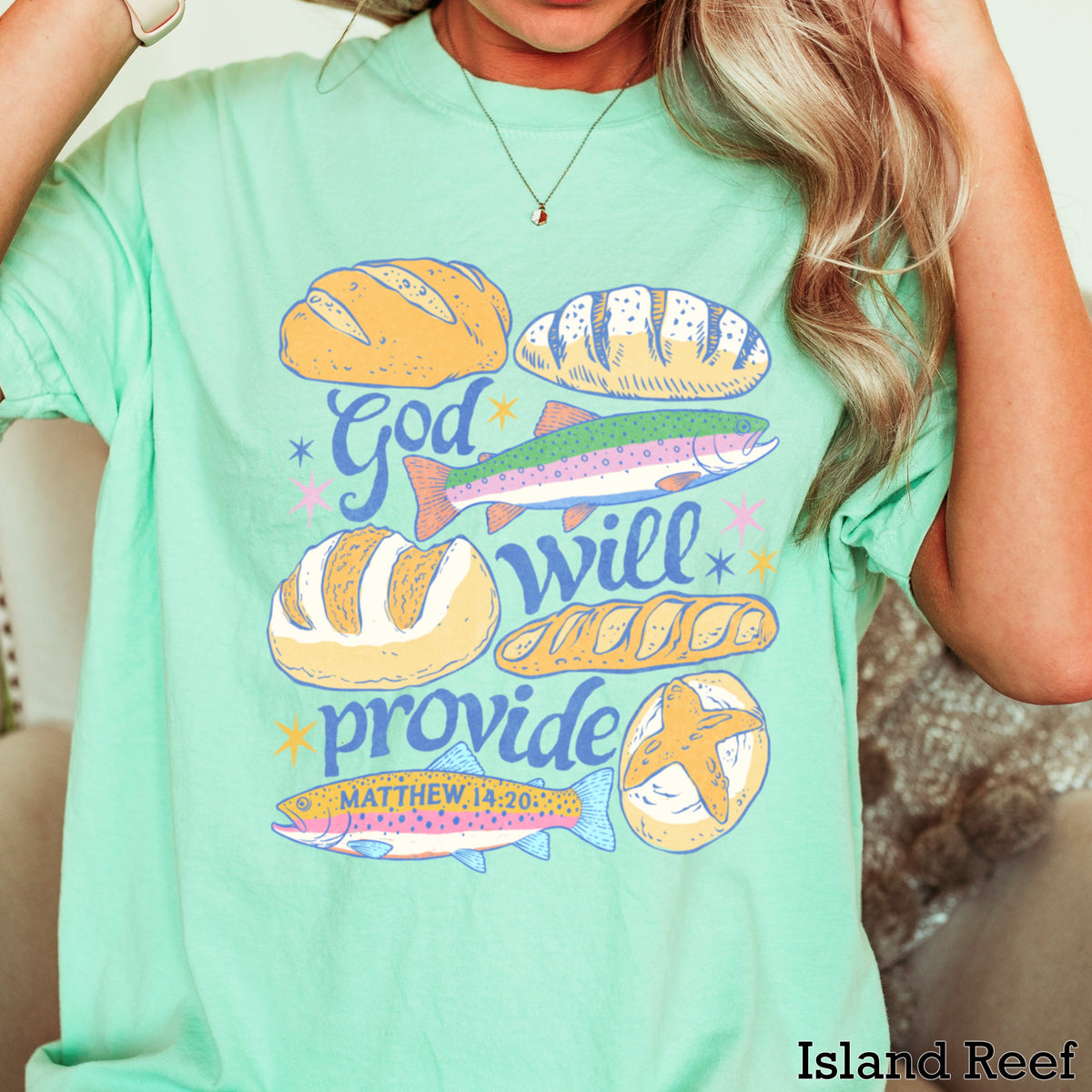 God Will Provide Comfort Color Graphic Tee
