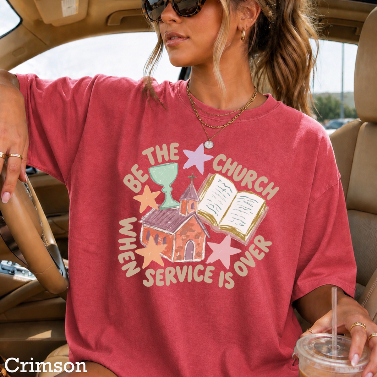 Be The Church Christian Comfort Color Graphic Tee