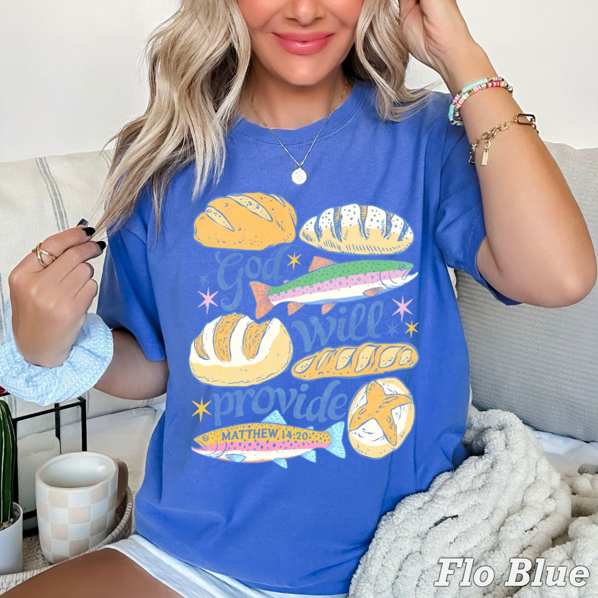 God Will Provide Comfort Color Graphic Tee