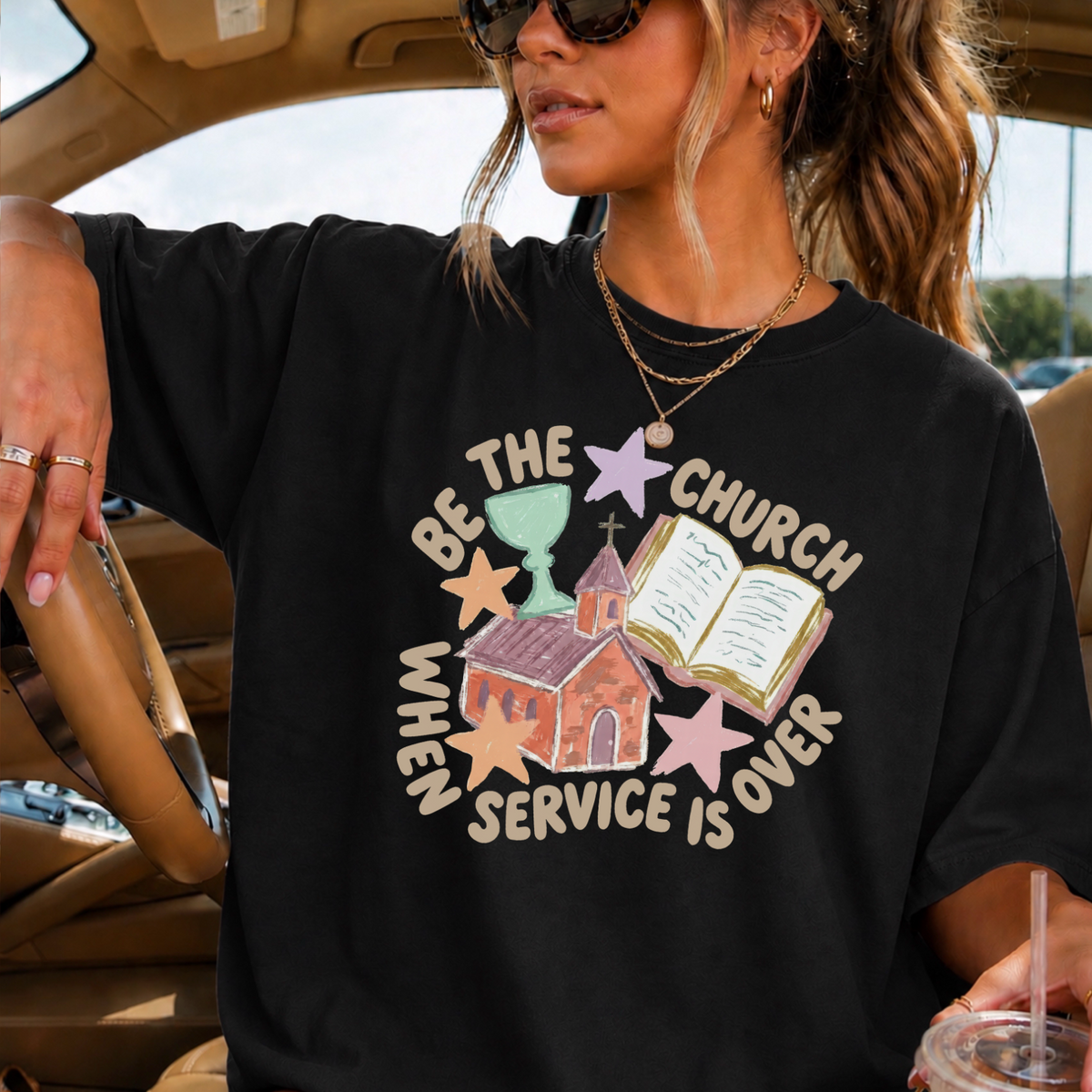 Be The Church Christian Comfort Color Graphic Tee