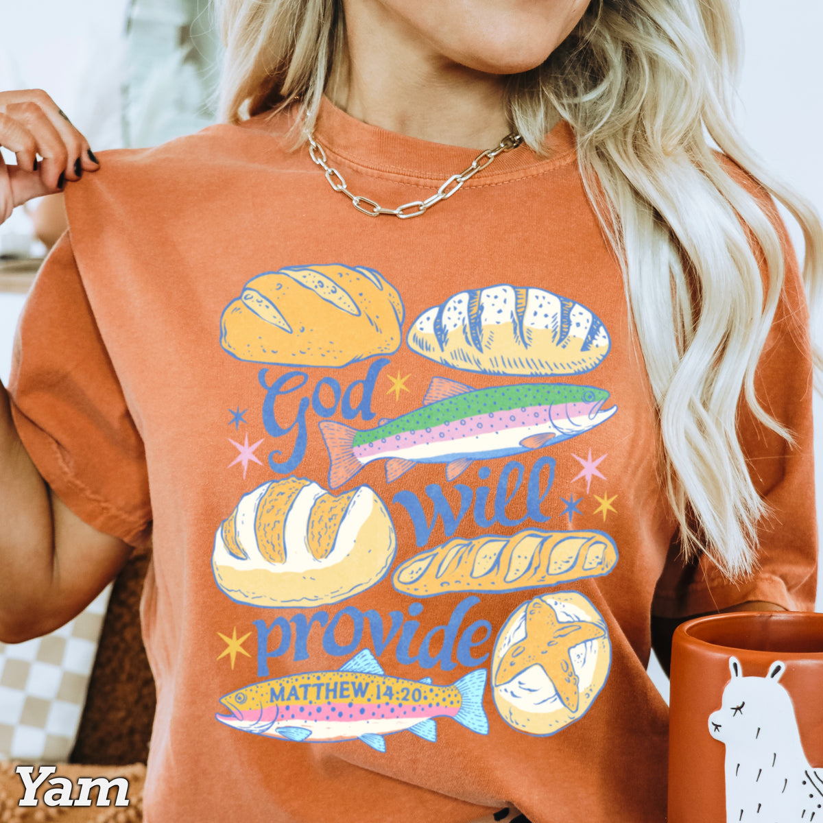 God Will Provide Comfort Color Graphic Tee