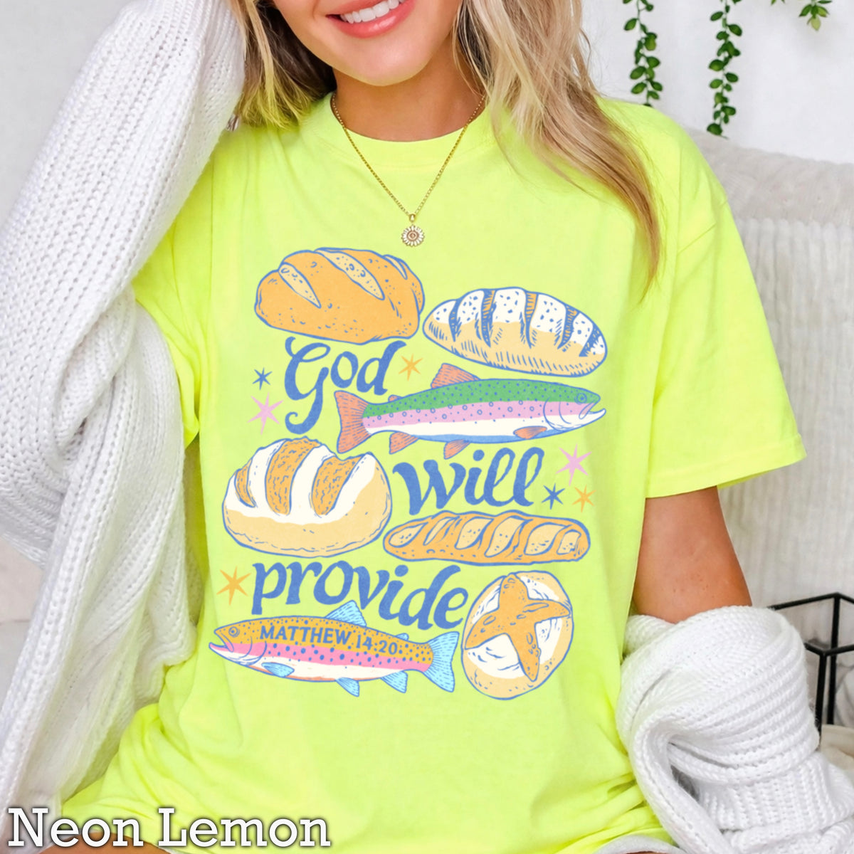 God Will Provide Comfort Color Graphic Tee