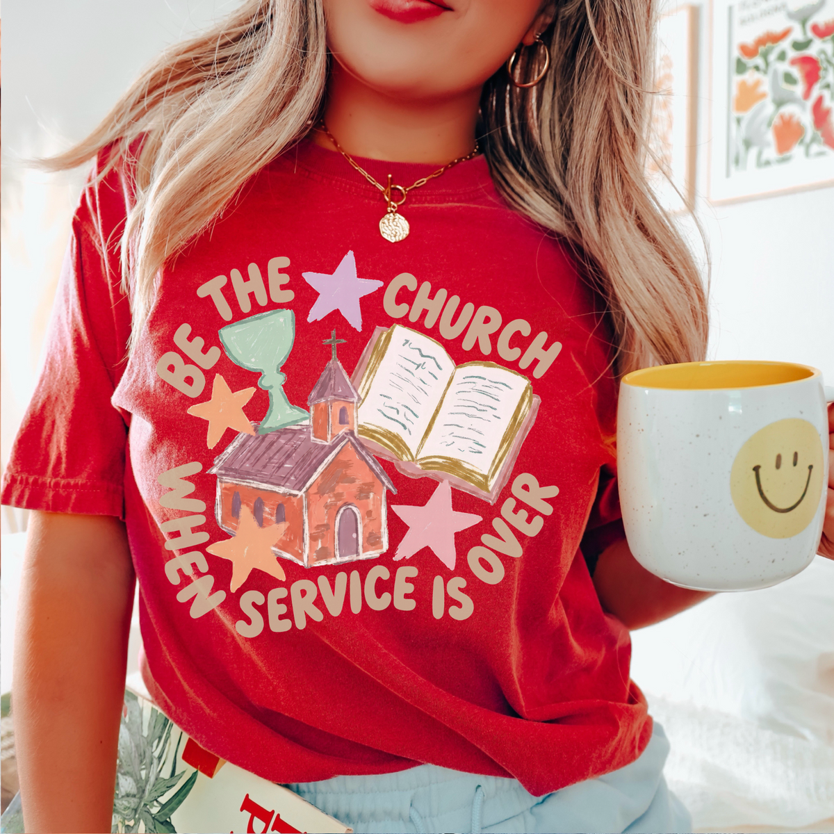 Be The Church Christian Comfort Color Graphic Tee