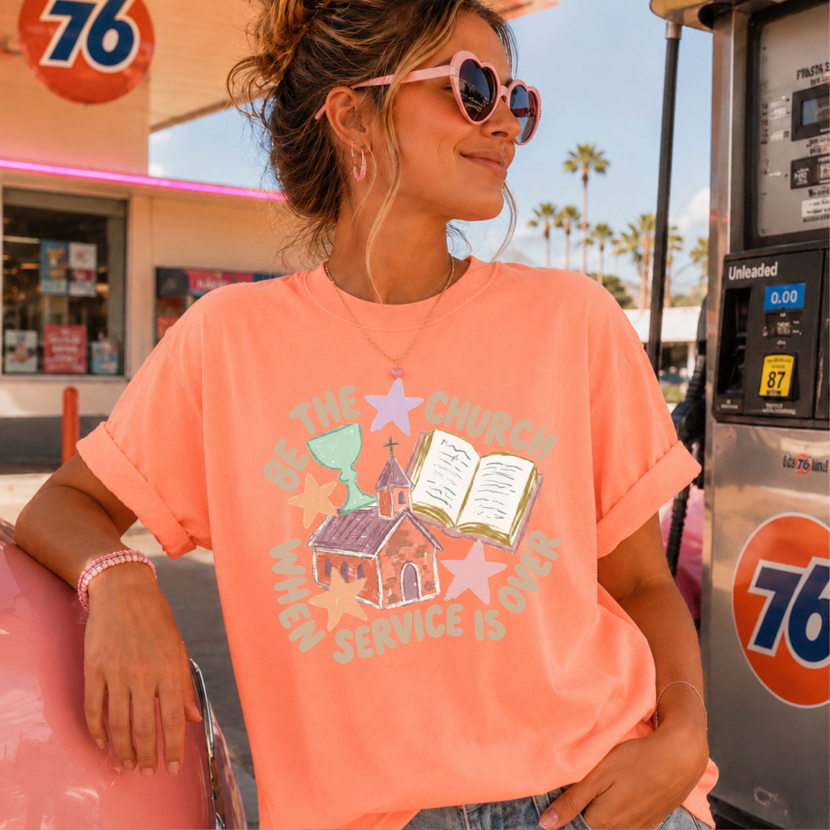 Be The Church Christian Comfort Color Graphic Tee