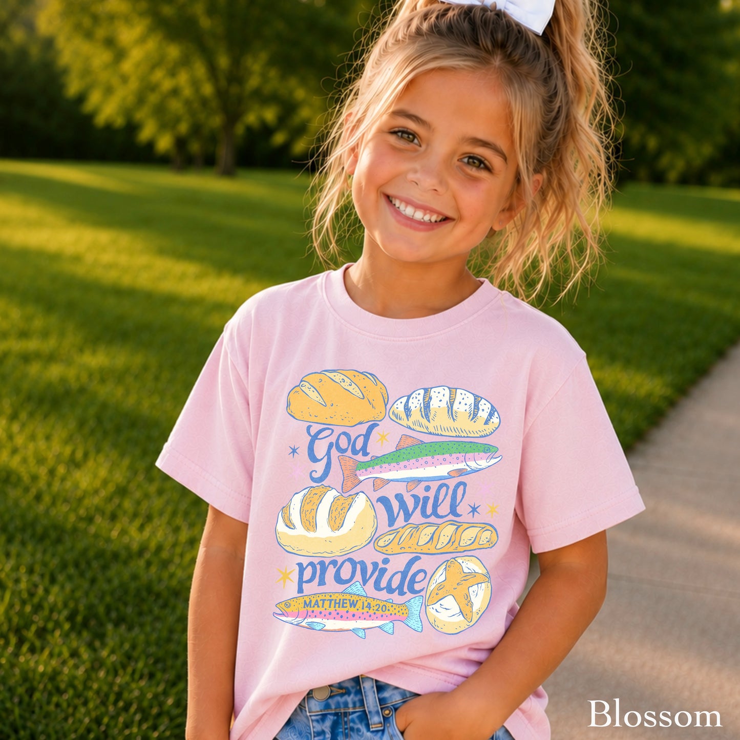 God Will Provide Christian Youth Comfort Color T-Shirt