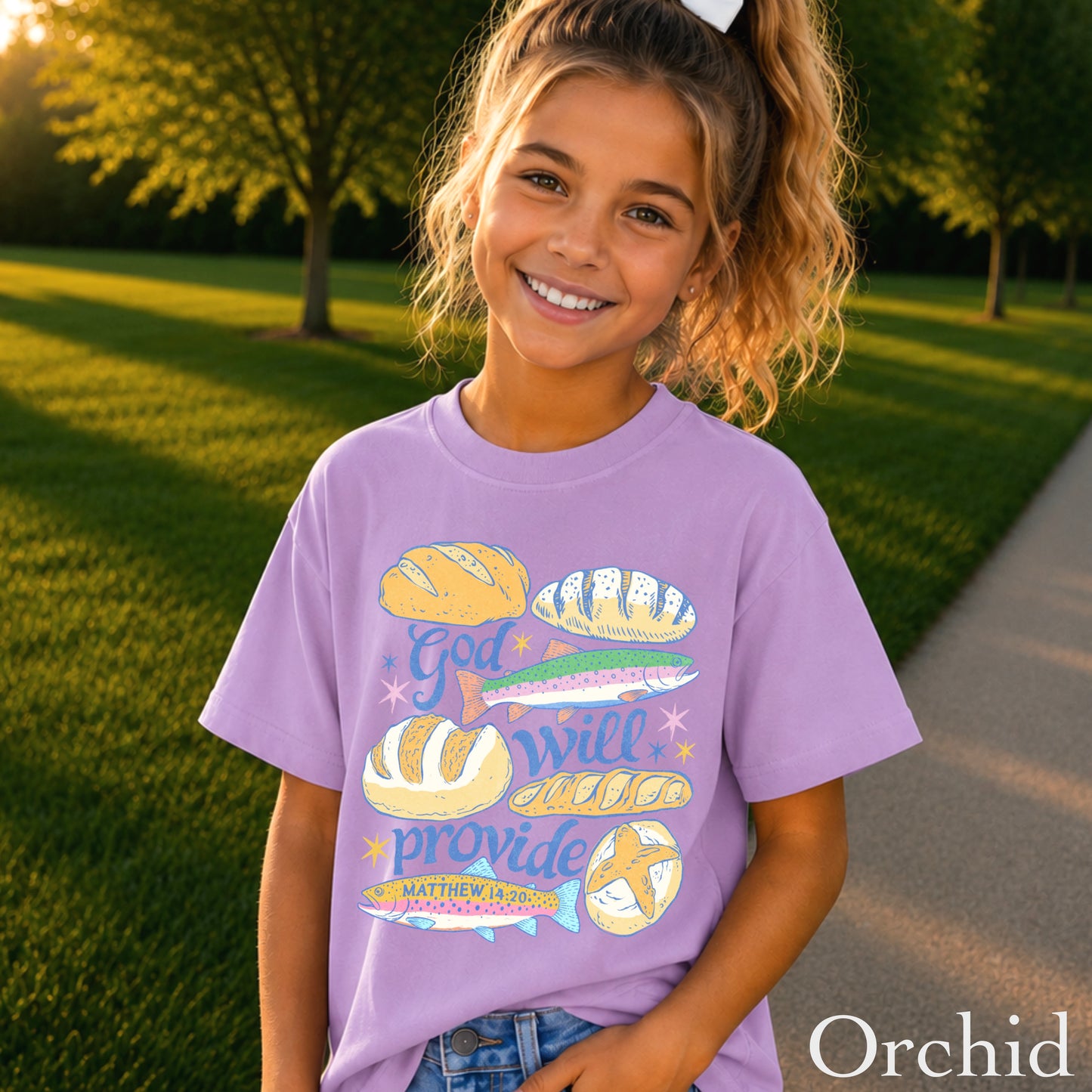 God Will Provide Christian Youth Comfort Color T-Shirt