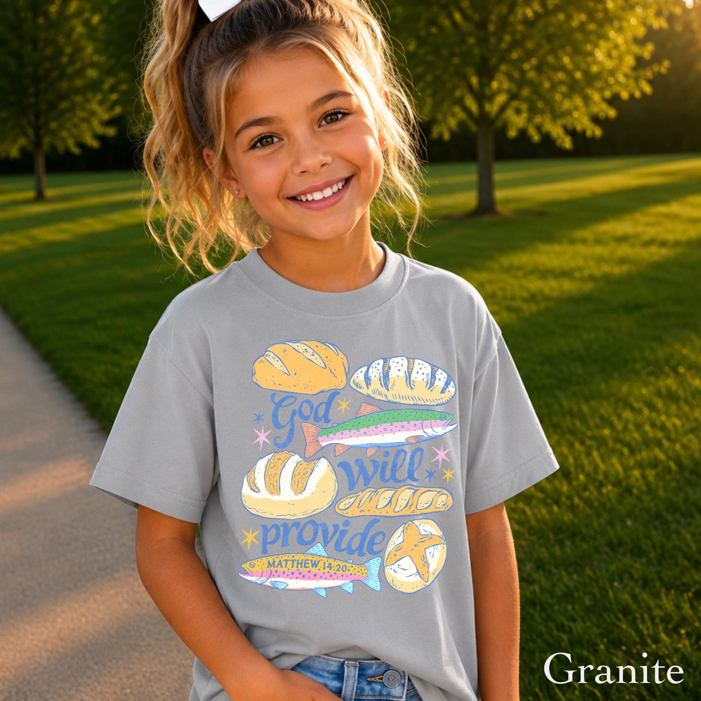 God Will Provide Christian Youth Comfort Color T-Shirt