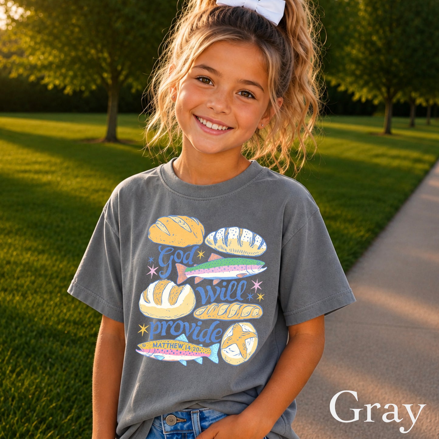 God Will Provide Christian Youth Comfort Color T-Shirt