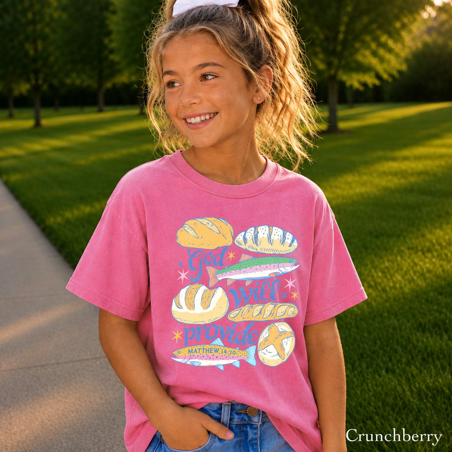 God Will Provide Christian Youth Comfort Color T-Shirt
