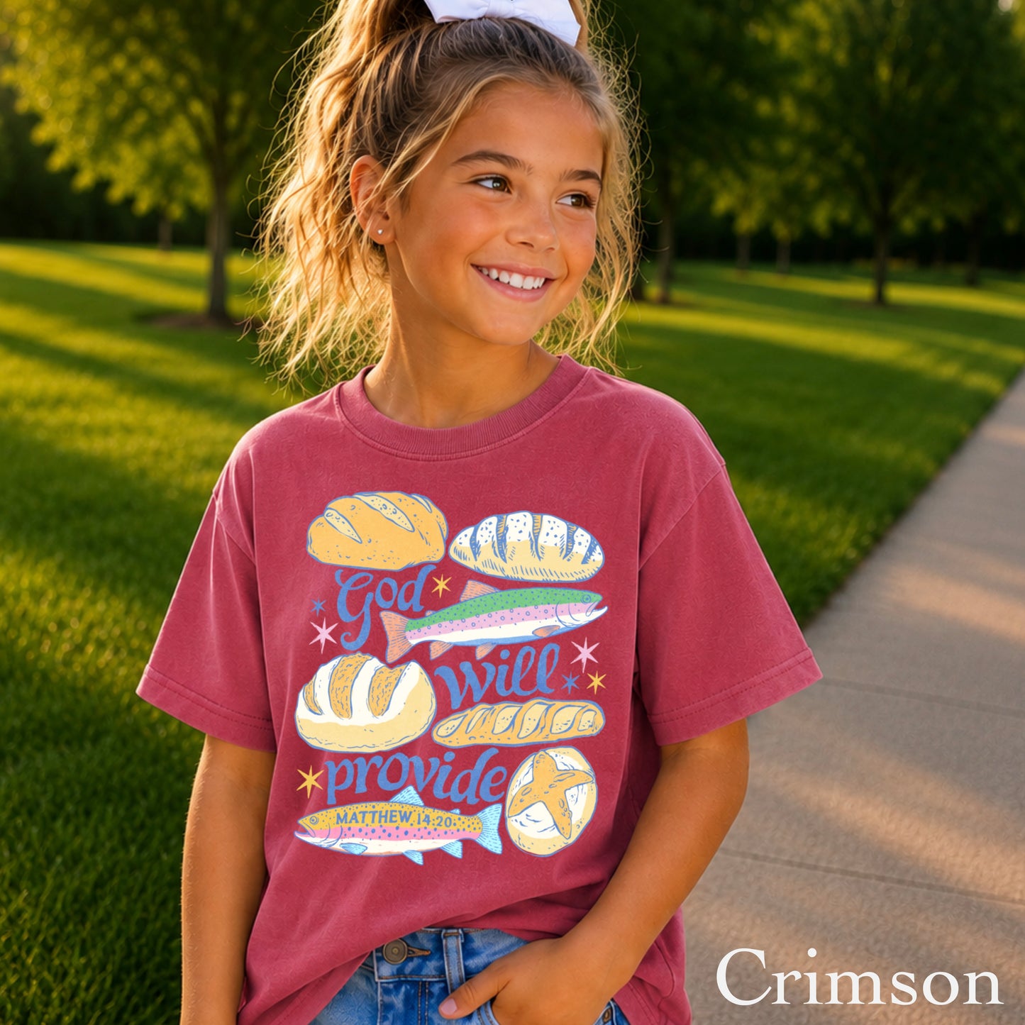 God Will Provide Christian Youth Comfort Color T-Shirt