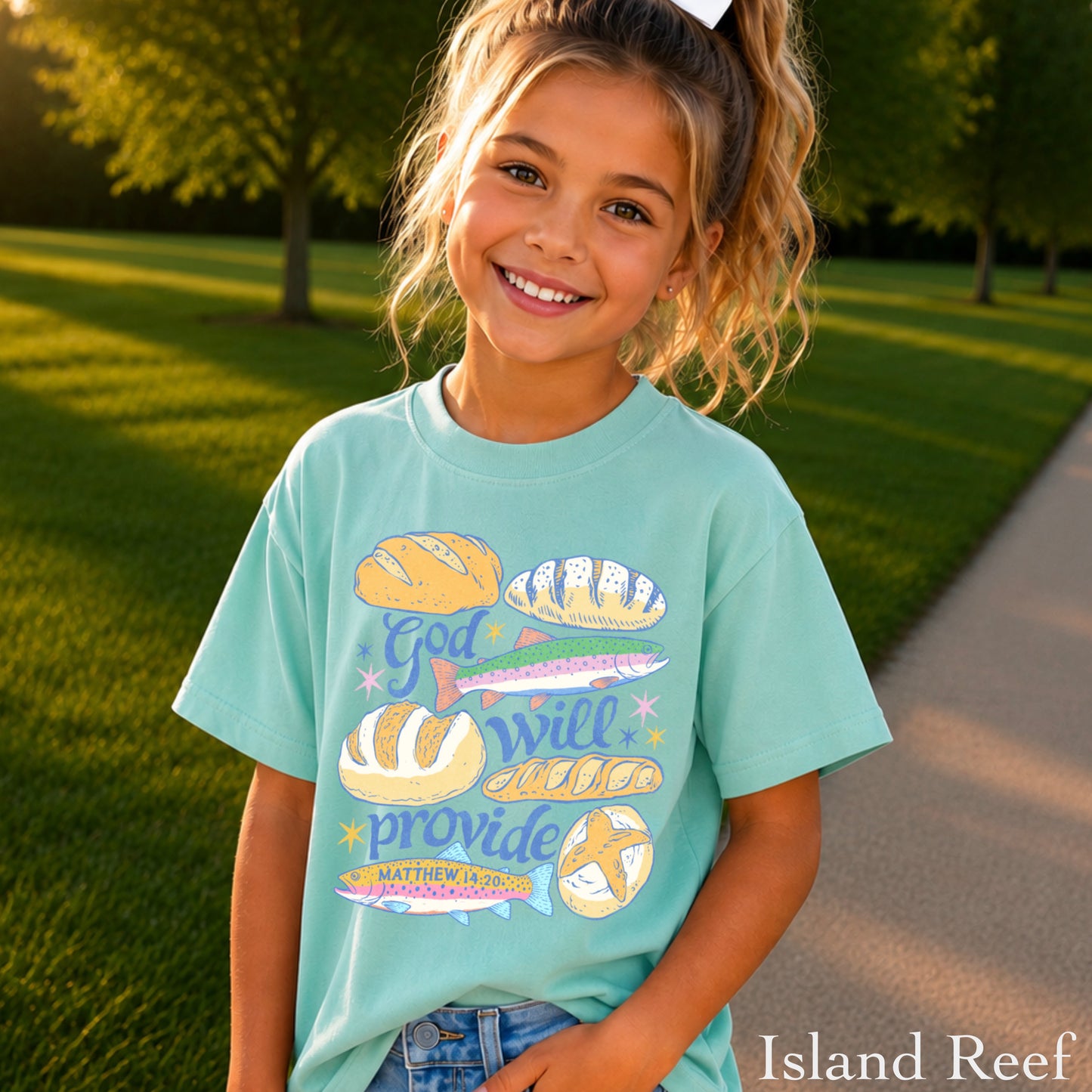 God Will Provide Christian Youth Comfort Color T-Shirt