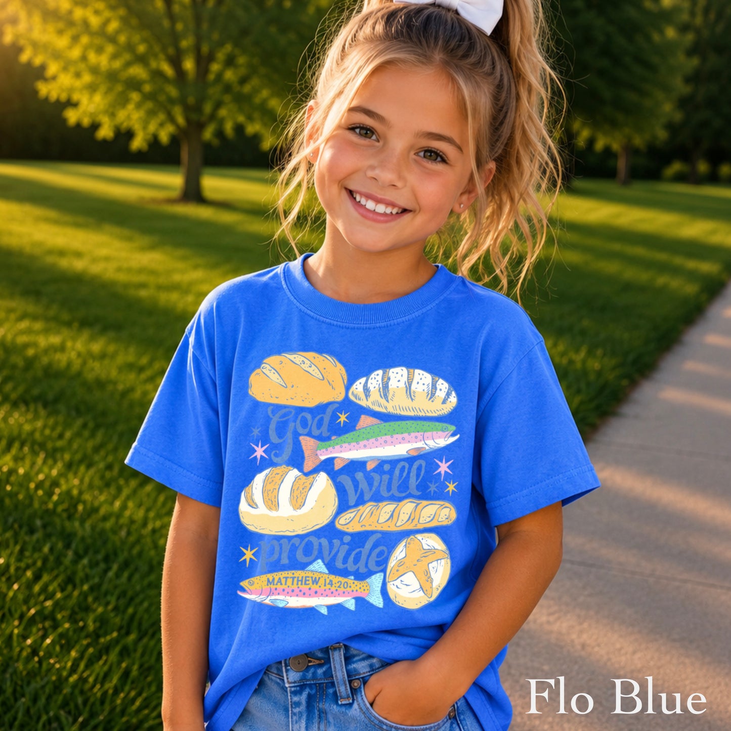 God Will Provide Christian Youth Comfort Color T-Shirt