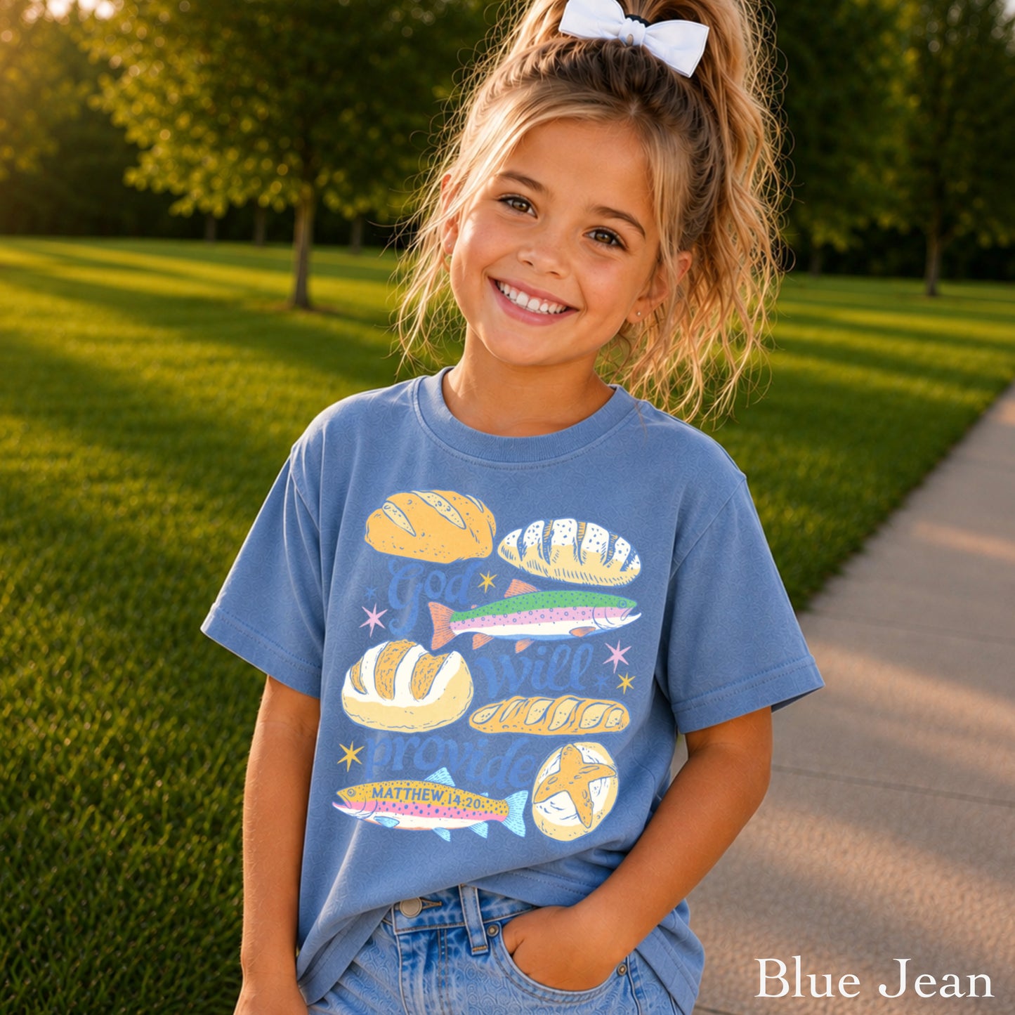 God Will Provide Christian Youth Comfort Color T-Shirt